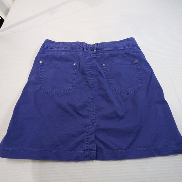 Athleta Royal Blue Jean Skirt Women's 4 Button Front Pockets #443485 - Picture 7 of 7